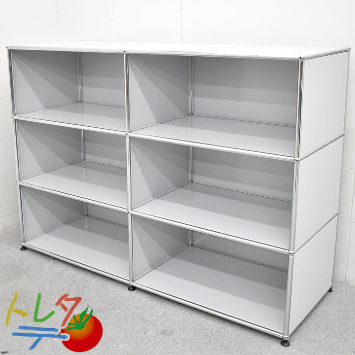 USM Haller ハラーシステム 2列3段 ライトグレー W1525 2023061403【中古オフィス家具】【中古】