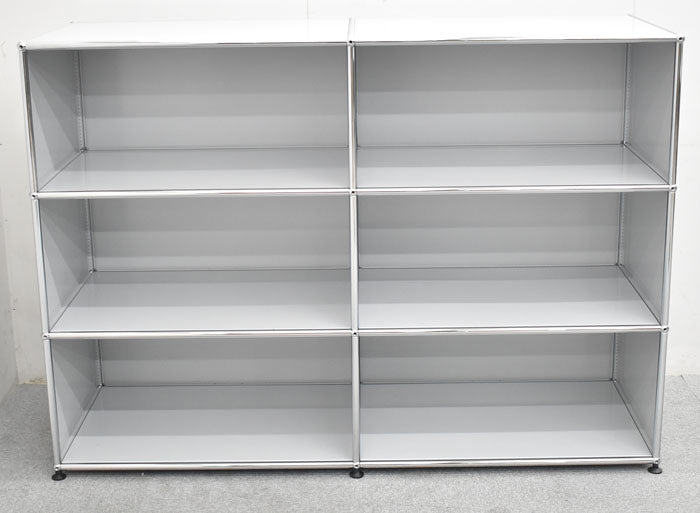 USM Haller ハラーシステム 2列3段 ライトグレー W1525 2023061403【中古オフィス家具】【中古】