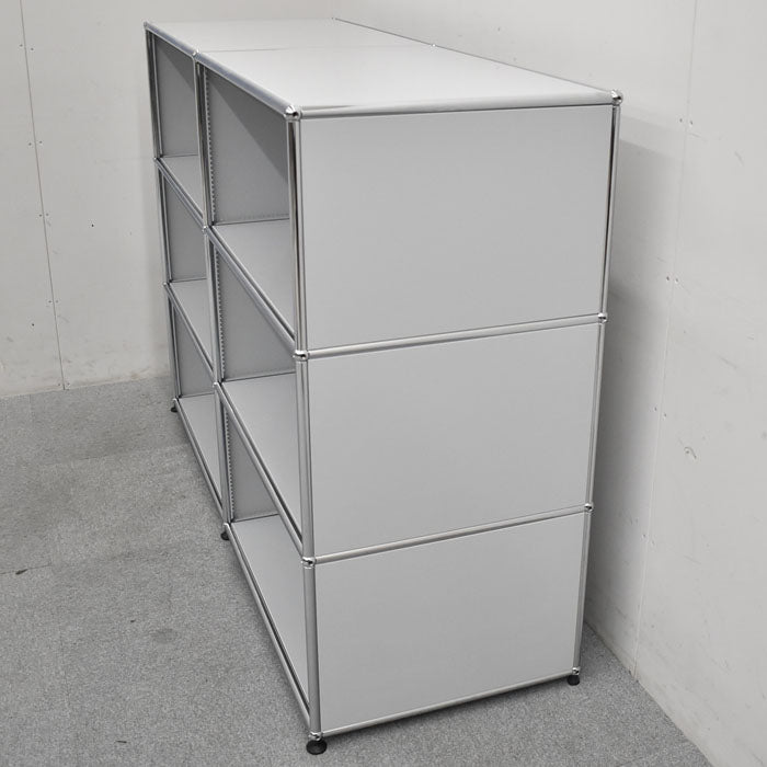 USM Haller ハラーシステム 2列3段 ライトグレー W1525 2023061403【中古オフィス家具】【中古】