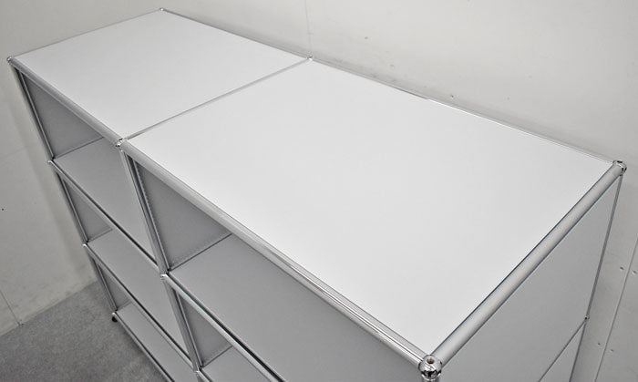 USM Haller ハラーシステム 2列3段 ライトグレー W1525 2023061403【中古オフィス家具】【中古】