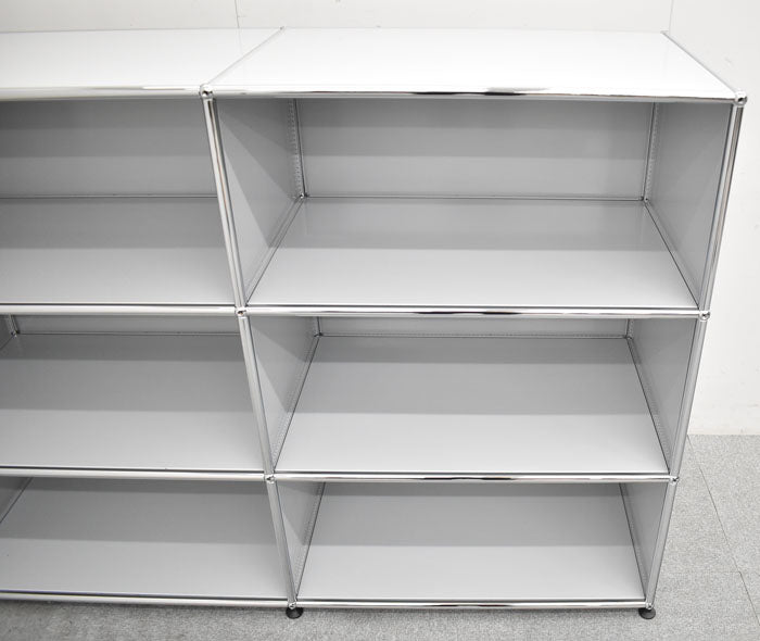 USM Haller ハラーシステム 2列3段 ライトグレー W1525 2023061403【中古オフィス家具】【中古】