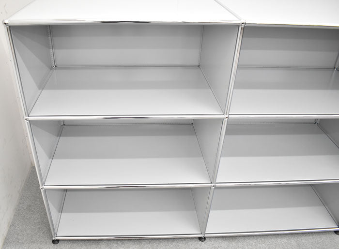 USM Haller ハラーシステム 2列3段 ライトグレー W1525 2023061403【中古オフィス家具】【中古】