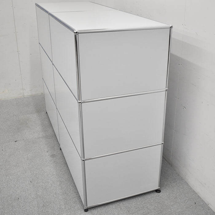 USM Haller ハラーシステム 2列3段 ライトグレー W1525 2023061403【中古オフィス家具】【中古】