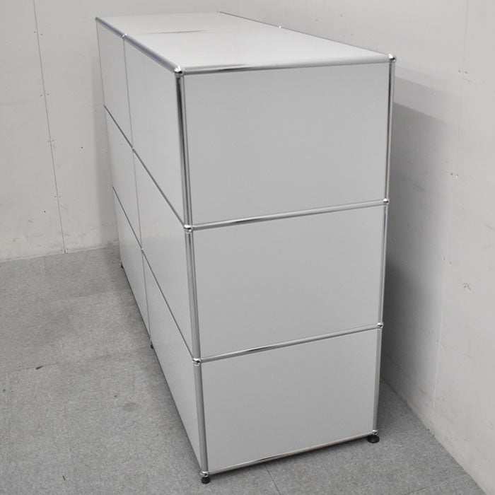 USM Haller ハラーシステム 2列3段 ライトグレー W1525 2023061404【中古オフィス家具】【中古】