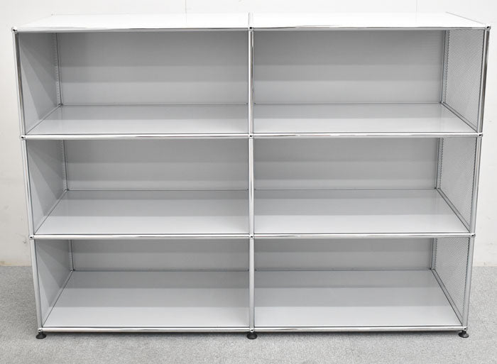 USM Haller ハラーシステム 2列3段 ライトグレー W1525 2023061404【中古オフィス家具】【中古】