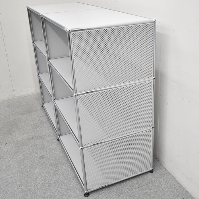 USM Haller ハラーシステム 2列3段 ライトグレー W1525 2023061404【中古オフィス家具】【中古】