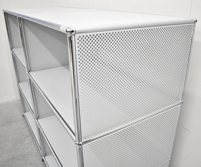 USM Haller ハラーシステム 2列3段 ライトグレー W1525 2023061404【中古オフィス家具】【中古】