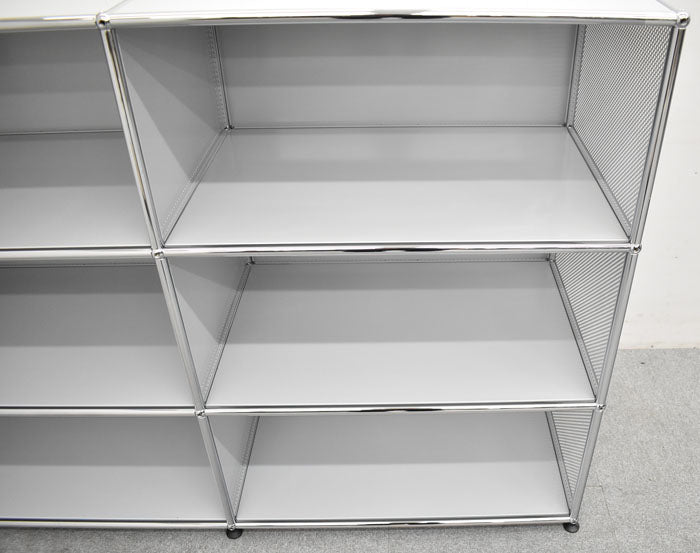 USM Haller ハラーシステム 2列3段 ライトグレー W1525 2023061404【中古オフィス家具】【中古】