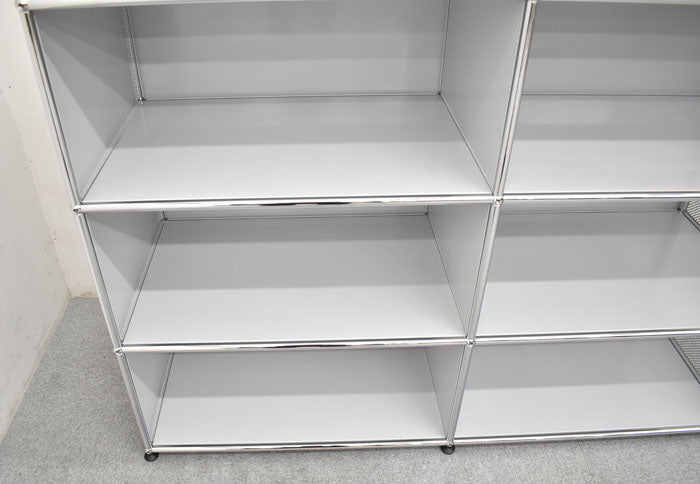 USM Haller ハラーシステム 2列3段 ライトグレー W1525 2023061404【中古オフィス家具】【中古】