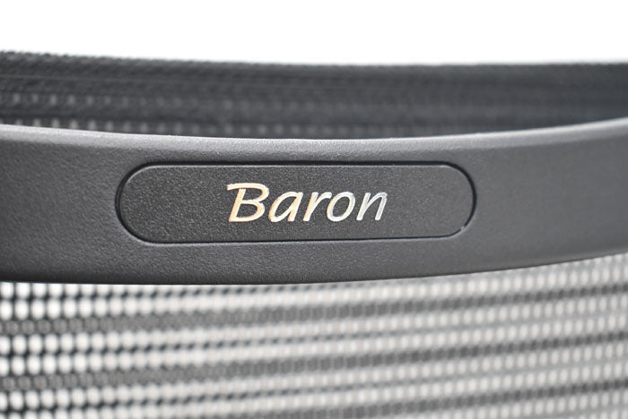 オカムラ バロン ハイバック 可動肘(肘パット新品) シルバー脚 ランバーサポート 2023062405【中古オフィス家具】【中古】