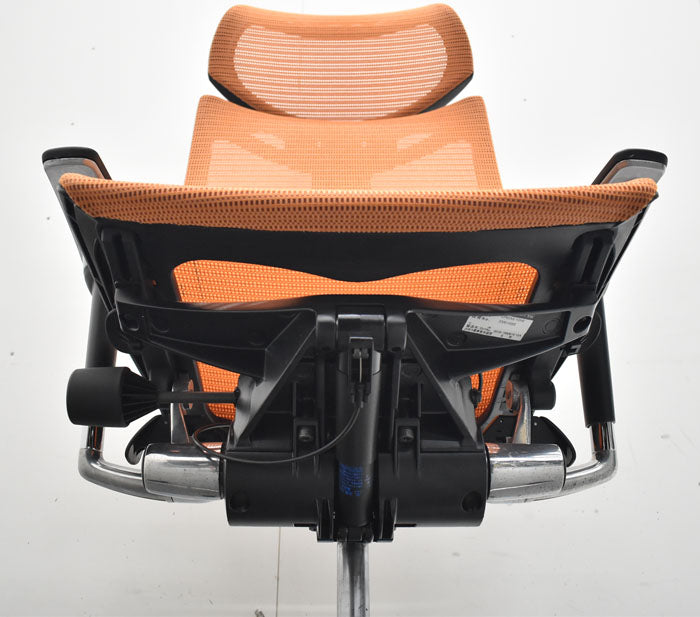 オカムラ バロン エクストラハイバック 可動ヘッドレスト 可動肘 ランバーサポート ポリッシュ ハンガー 2023062407【中古オフィス家具】【中古】