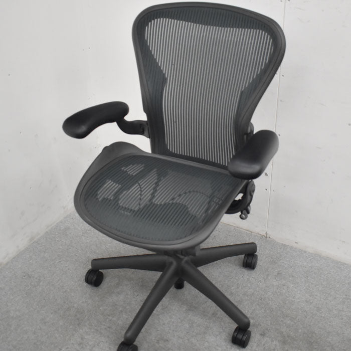 ハーマンミラー Hermanmilller アーロンチェア Bサイズ フル装備 ランバーサポート 2023062806【中古オフィス家具】【中古】