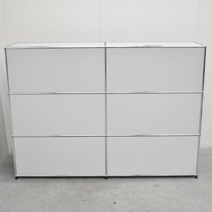 USM Haller ハラーシステム 2列3段 ライトグレー W1525 2023070403【中古オフィス家具】【中古】