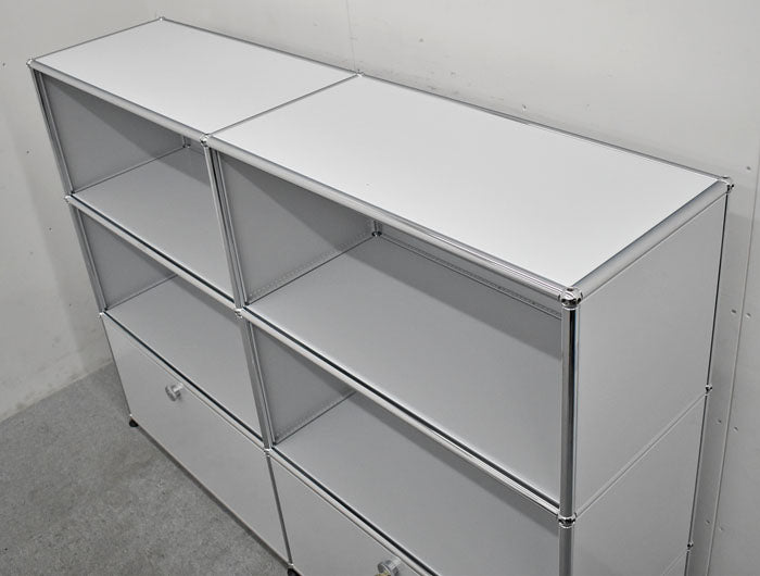 USM Haller ハラーシステム 2列3段 ライトグレー W1525 2023070403【中古オフィス家具】【中古】