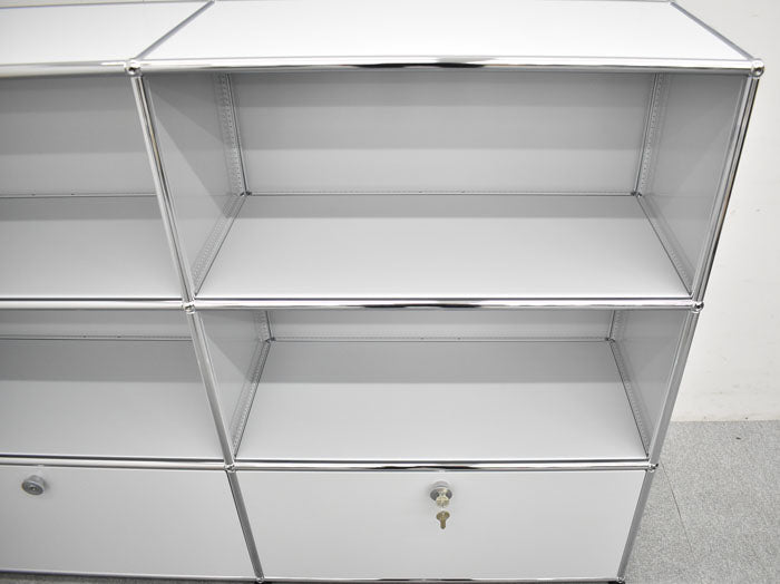 USM Haller ハラーシステム 2列3段 ライトグレー W1525 2023070403【中古オフィス家具】【中古】