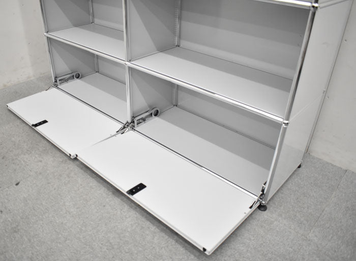 USM Haller ハラーシステム 2列3段 ライトグレー W1525 2023070403【中古オフィス家具】【中古】