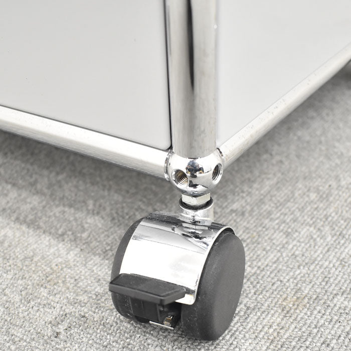 USM Haller ハラーシステム 1列2段 ライトグレー ワゴン 2023070404【中古オフィス家具】【中古】