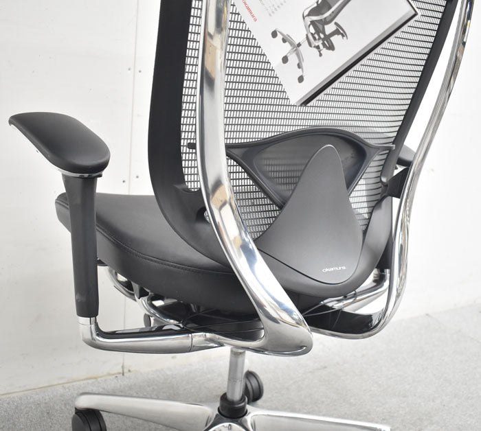 オカムラ コンテッサセコンダ ランバーサポート ハンガー アルミポリッシュ 2023072001【中古オフィス家具】【中古】