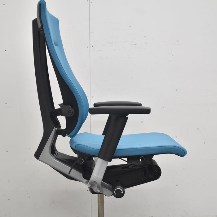 イトーキ ITOKI スピーナチェア 可動肘 アクティブランバーサポート バックスライドシート 布張り 2017年製 2023072402【中古オフィス家具】【中古】