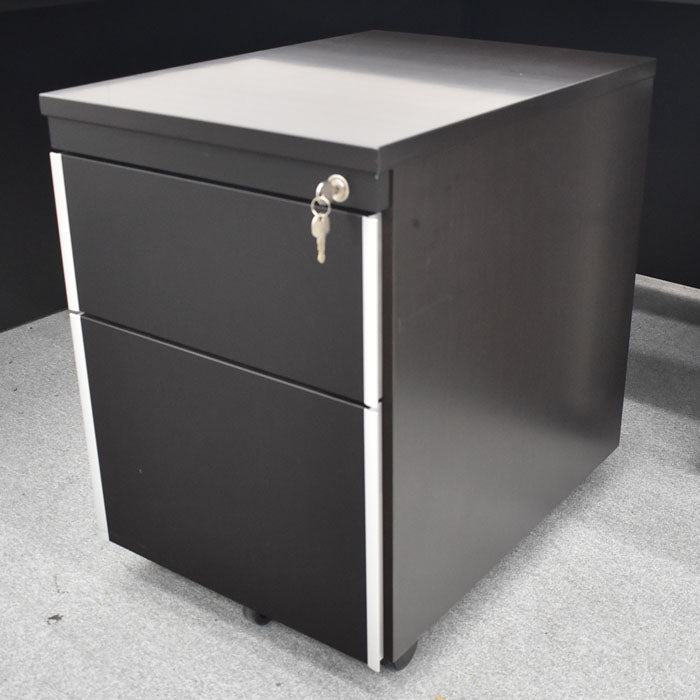 イトーキ X15シリーズ 役員用L型デスク+3段ワゴンセット W1800 2023072504【中古オフィス家具】【中古】