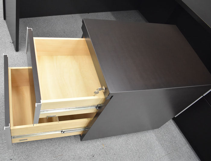 イトーキ X15シリーズ 役員用L型デスク+3段ワゴンセット W1800 2023072504【中古オフィス家具】【中古】