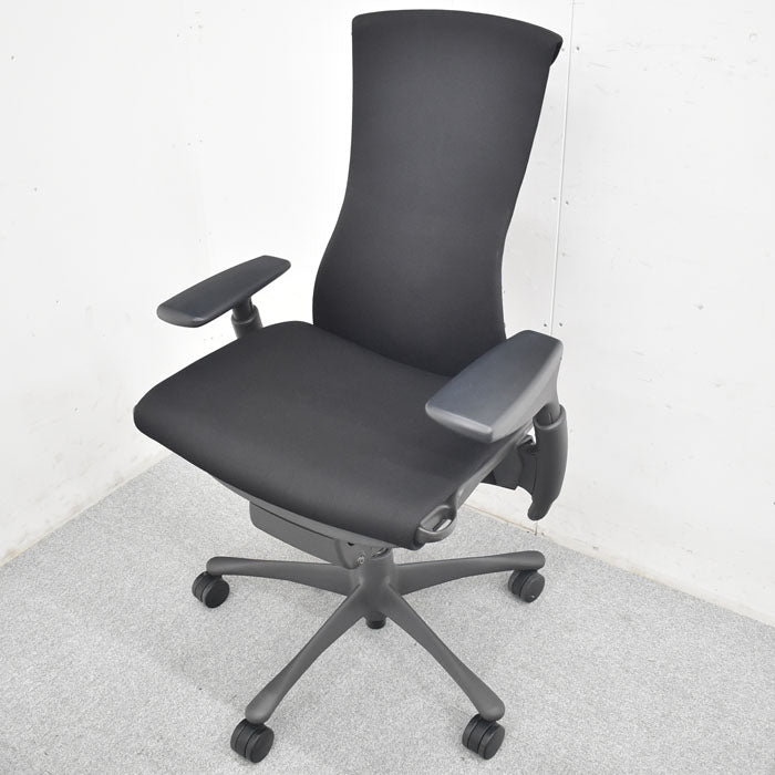 ハーマン・ミラー エンボディチェア ブラック 2023080703【中古オフィス家具】【中古】