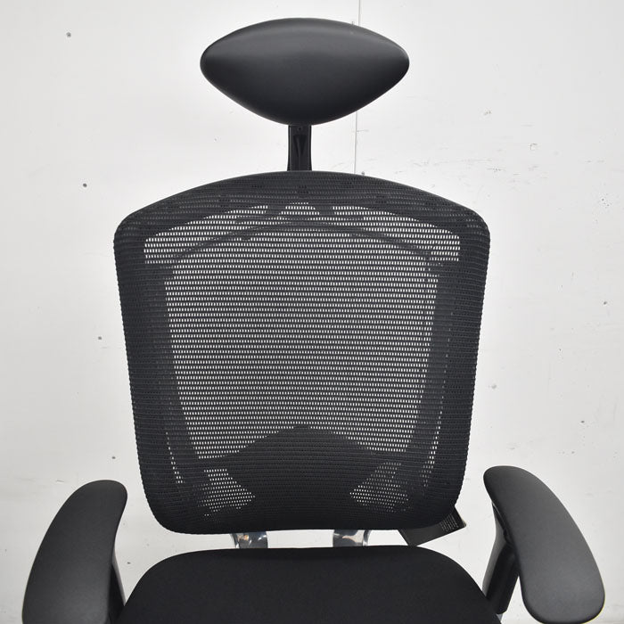 オカムラ コンテッサ ヘッドレスト 可動肘 ランバーサポート ポリッシュ 2023080705【中古オフィス家具】【中古】