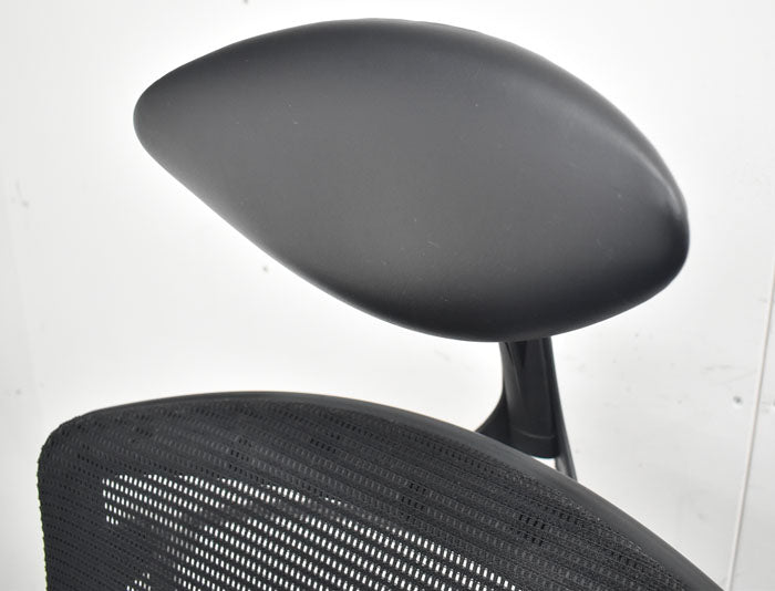 オカムラ コンテッサ ヘッドレスト 可動肘 ランバーサポート ポリッシュ 2023080705【中古オフィス家具】【中古】