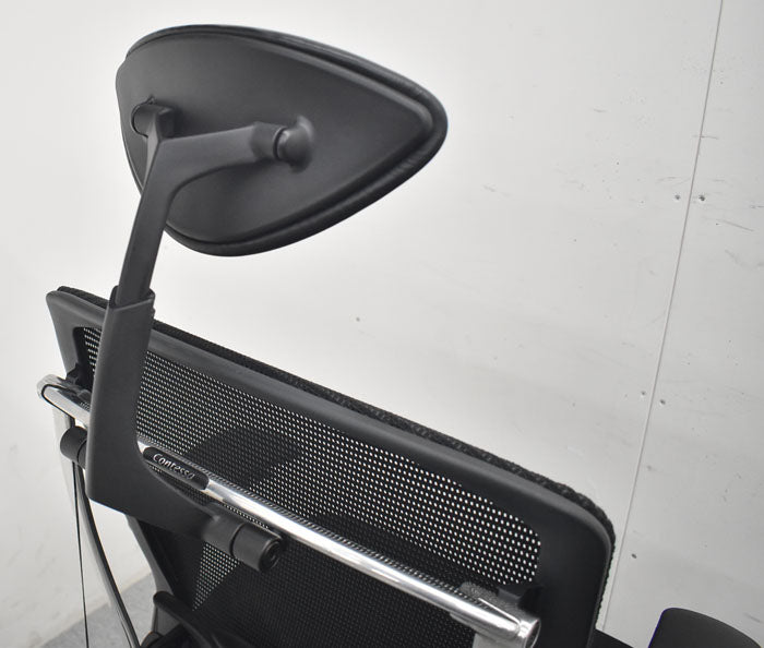 オカムラ コンテッサ ヘッドレスト 可動肘 ランバーサポート ポリッシュ 2023080705【中古オフィス家具】【中古】