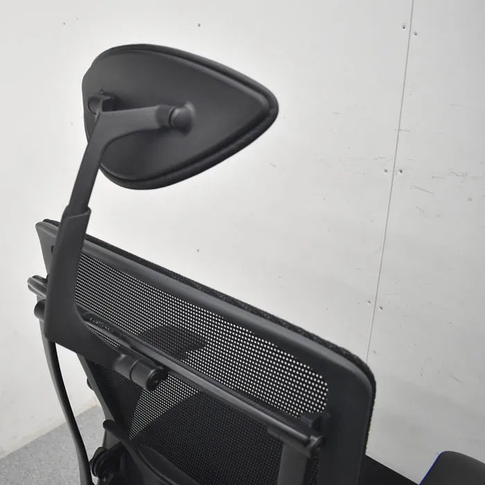 オカムラ コンテッサ ヘッドレスト 可動肘 ランバーサポート ポリッシュ 2023080801【中古オフィス家具】【中古】