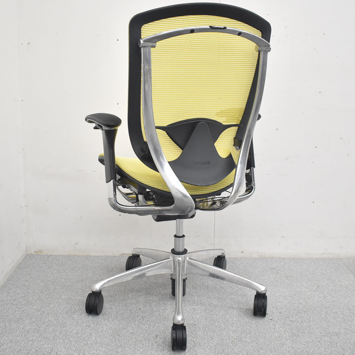オカムラ コンテッサ 可動肘 ランバーサポート アルミポリッシュ 2023081904【中古オフィス家具】【中古】