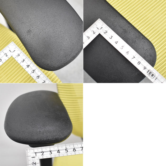 オカムラ コンテッサ 可動肘 ランバーサポート アルミポリッシュ 2023081904【中古オフィス家具】【中古】