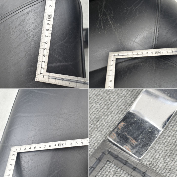 モビリア エアボーン・ジョーカー ローバック アームチェア 革張り 2023090401【中古オフィス家具】【中古】