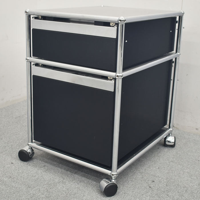 USM Haller System ハラーシステム ワゴン ロールボーイ 鍵付 2023090802【中古オフィス家具】【中古】