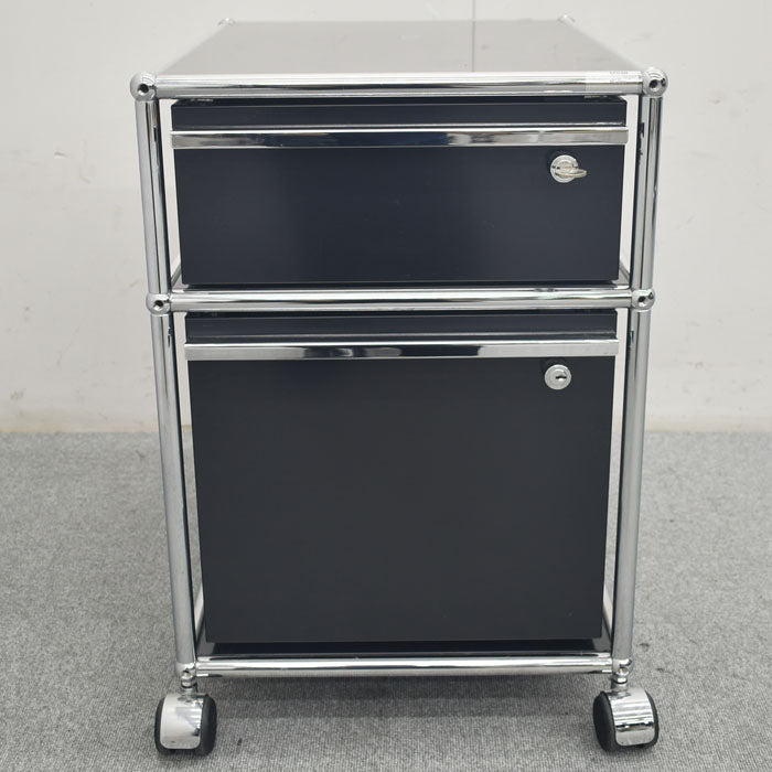 USM Haller System ハラーシステム ワゴン ロールボーイ 鍵付 2023090803【中古オフィス家具】【中古】