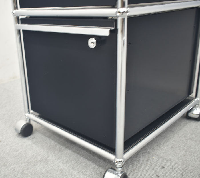 USM Haller System ハラーシステム ワゴン ロールボーイ 鍵付 2023090803【中古オフィス家具】【中古】