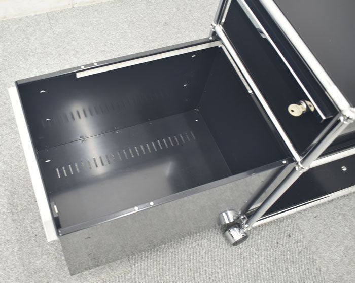 USM Haller System ハラーシステム ワゴン ロールボーイ 鍵付 2023090803【中古オフィス家具】【中古】