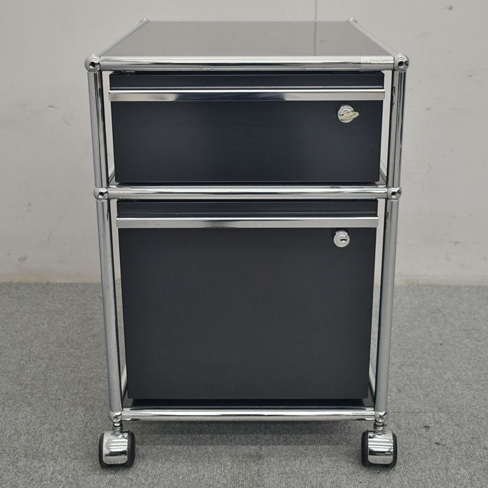 USM Haller System ハラーシステム ワゴン ロールボーイ 鍵付 2023091101【中古オフィス家具】【中古】
