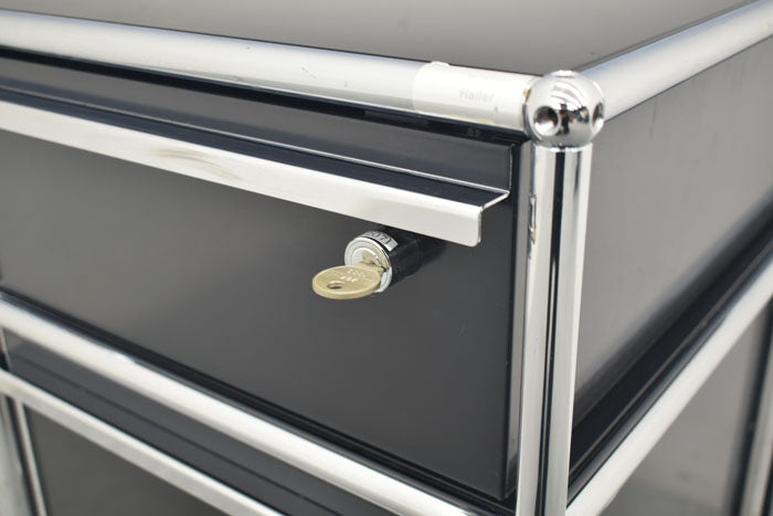 USM Haller System ハラーシステム ワゴン ロールボーイ 鍵付 2023091101【中古オフィス家具】【中古】