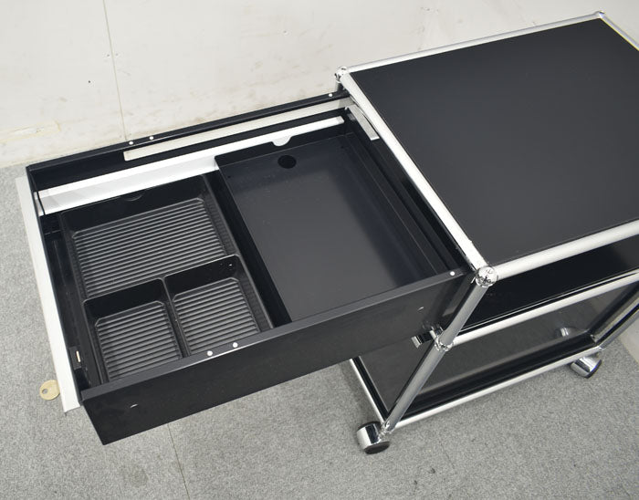 USM Haller System ハラーシステム ワゴン ロールボーイ 鍵付 2023091101【中古オフィス家具】【中古】