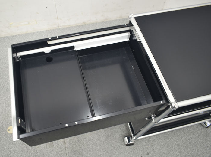 USM Haller System ハラーシステム ワゴン ロールボーイ 鍵付 2023091101【中古オフィス家具】【中古】