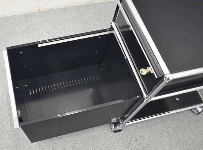 USM Haller System ハラーシステム ワゴン ロールボーイ 鍵付 2023091101【中古オフィス家具】【中古】