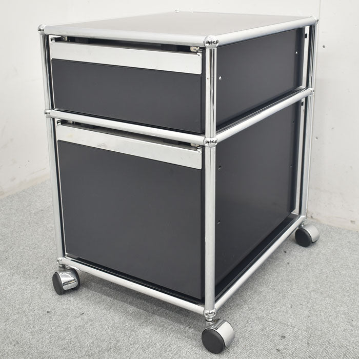 USM Haller System ハラーシステム ワゴン ロールボーイ 鍵付 2023091101【中古オフィス家具】【中古】