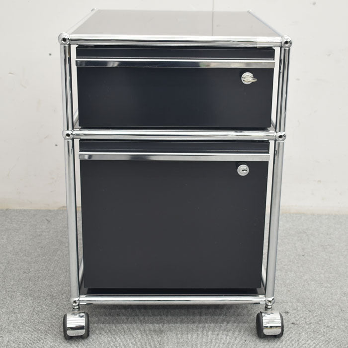 USM Haller System ハラーシステム ワゴン ロールボーイ 鍵付 2023091103【中古オフィス家具】【中古】
