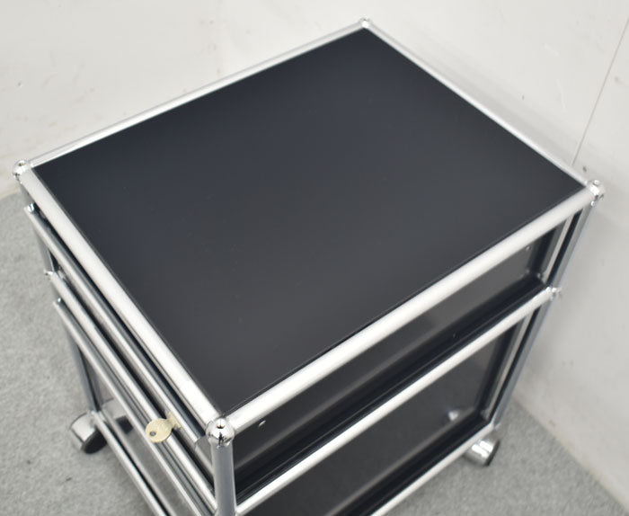 USM Haller System ハラーシステム ワゴン ロールボーイ 鍵付 2023091103【中古オフィス家具】【中古】