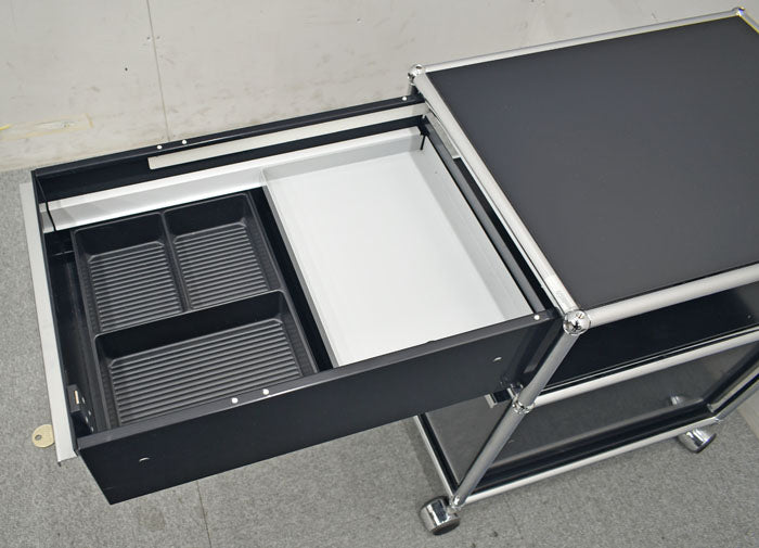 USM Haller System ハラーシステム ワゴン ロールボーイ 鍵付 2023091103【中古オフィス家具】【中古】