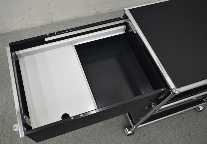 USM Haller System ハラーシステム ワゴン ロールボーイ 鍵付 2023091103【中古オフィス家具】【中古】