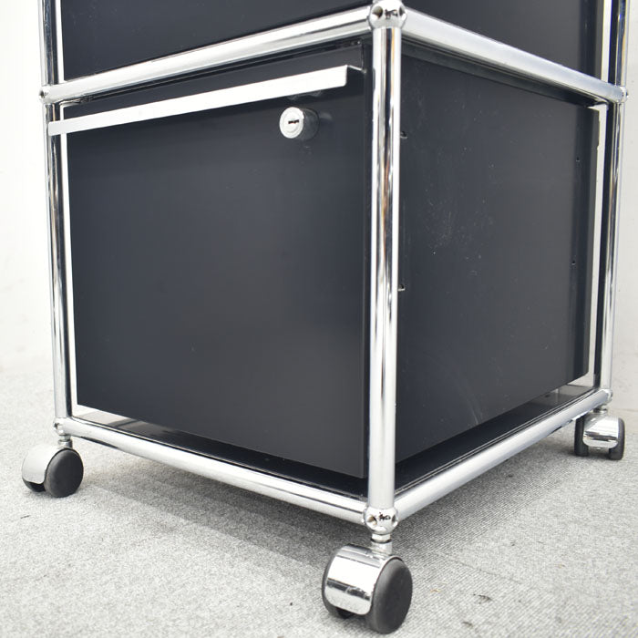 USM Haller System ハラーシステム ワゴン ロールボーイ 鍵付 2023091103【中古オフィス家具】【中古】