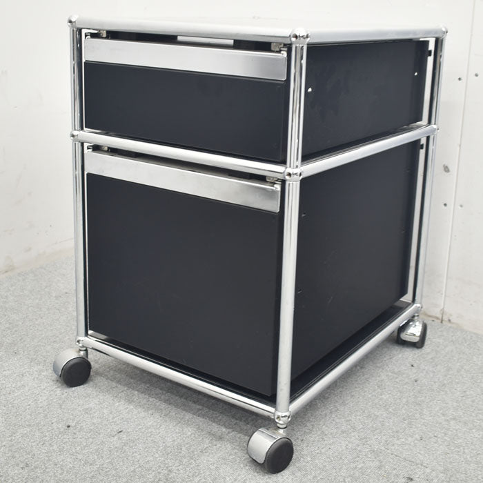 USM Haller System ハラーシステム ワゴン ロールボーイ 鍵付 2023091103【中古オフィス家具】【中古】
