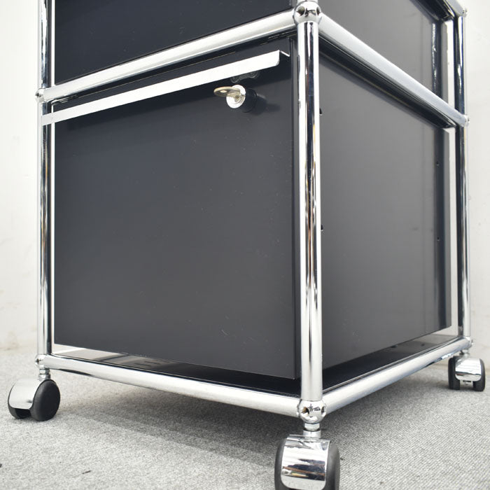 USM Haller System ハラーシステム ワゴン ロールボーイ 鍵付 2023091104【中古オフィス家具】【中古】